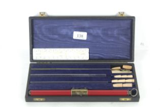 A cased of set of sampling tools and tubes