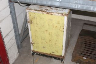 A large metal cabinet