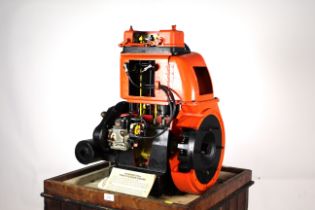** Online Video Available ** A Cutaway model of a Howard 810cc twin cylinder engine
