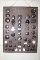 Approx. 48 Bakelite electrical fittings mounted on