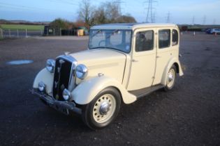 A Wolseley saloon motor car. Registration BEO 357. Date of first registration 31st August 1935. 96,