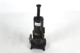 A Doll et Cie single cylinder vertical steam engin