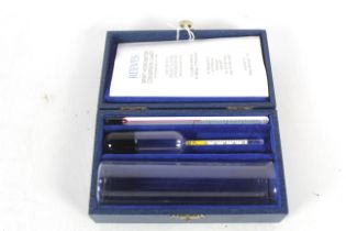 A Reeves spirit hydrometer in case with instructio