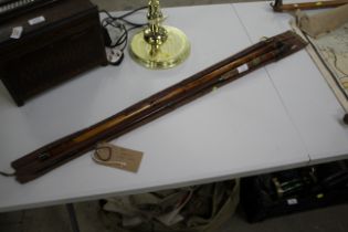 An unusual four piece fishing rod with cane walkin