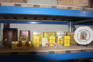 A collection of eleven Colman's mustard tins, two