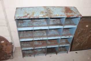 A nest of metal drawers, approx. 36"H x 36"W