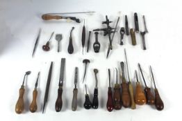A box of leather worker tools
