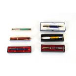 Six various fountain pens including Waterman's and