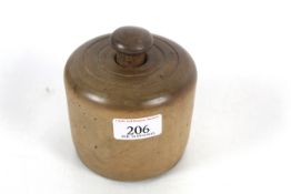 A 19th Century sycamore cased butter stamp with ca
