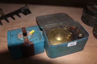 Two Optimus paraffin camping stoves in original ti