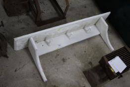 A white painted shelf coat rack