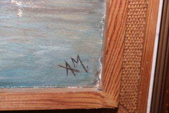 An oil on board; Clyde Puffer initialled A. M. - Image 3 of 3