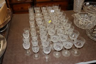 A quantity of Victorian/Edwardian cut glasses