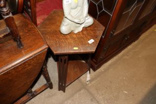 An early 20th Century oak side table