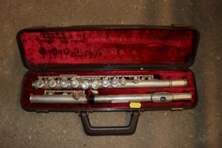 A Schaeffer flute in fitted case