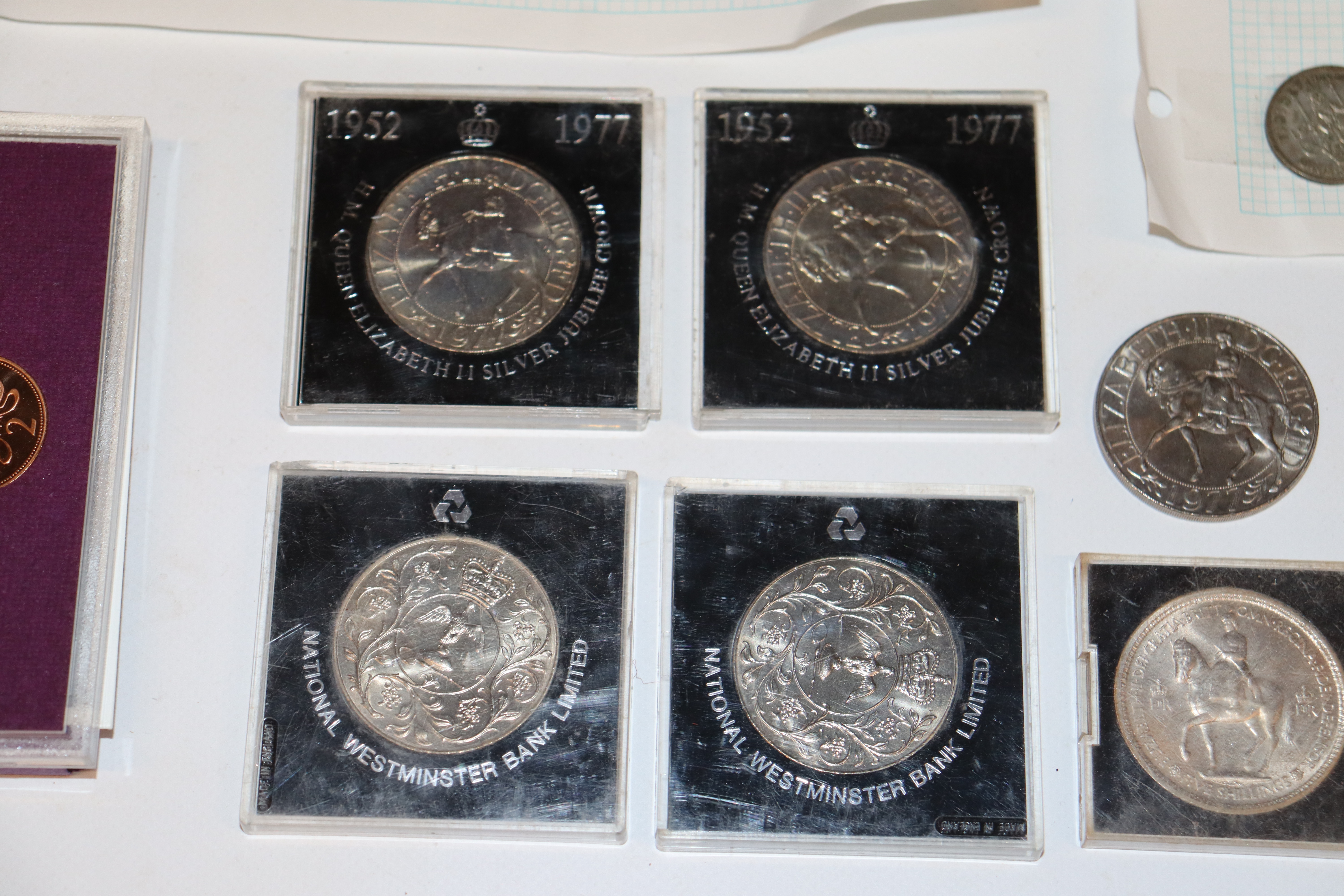 Four sheets of various coinage; Churchill and othe - Image 6 of 7