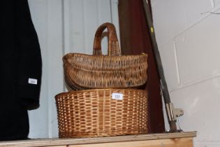 A quantity of wicker baskets