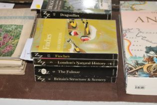 Four volumes of The New Naturalist paperbacks, "Lo