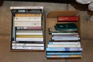 Two boxes of various reference books