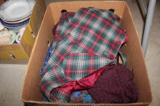 A box of vintage lady's garments including one coa