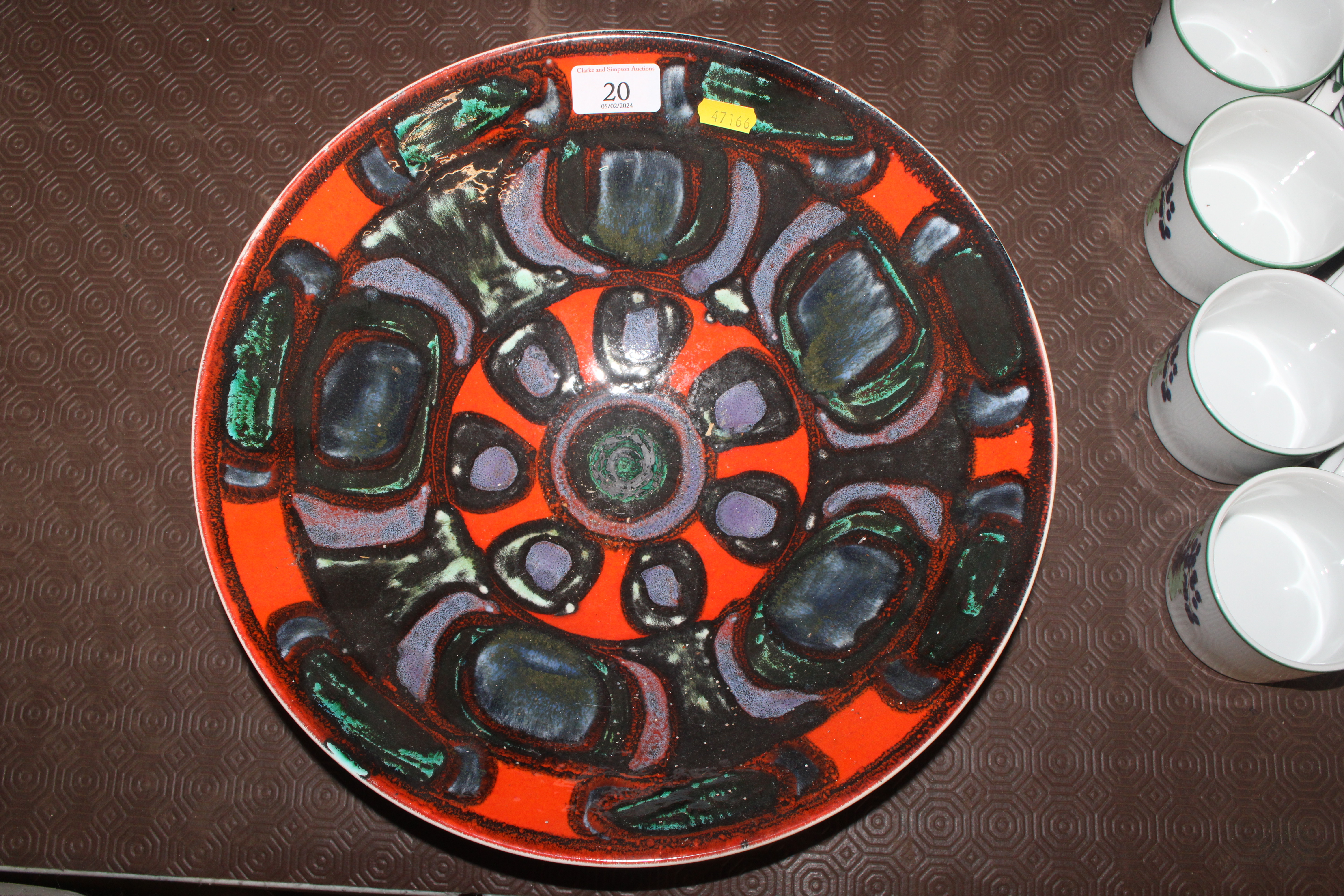 A Poole pottery Delphis bowl, 34cm diameter - Bild 2 aus 4