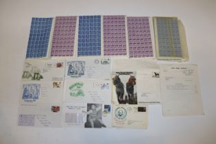 A quantity of stamps to include three sheets of Isle of Man phosphor watermark; four sheets of