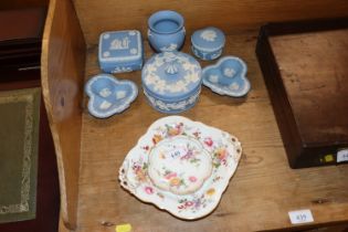 A quantity of Wedgewood jasperware and two Crown D