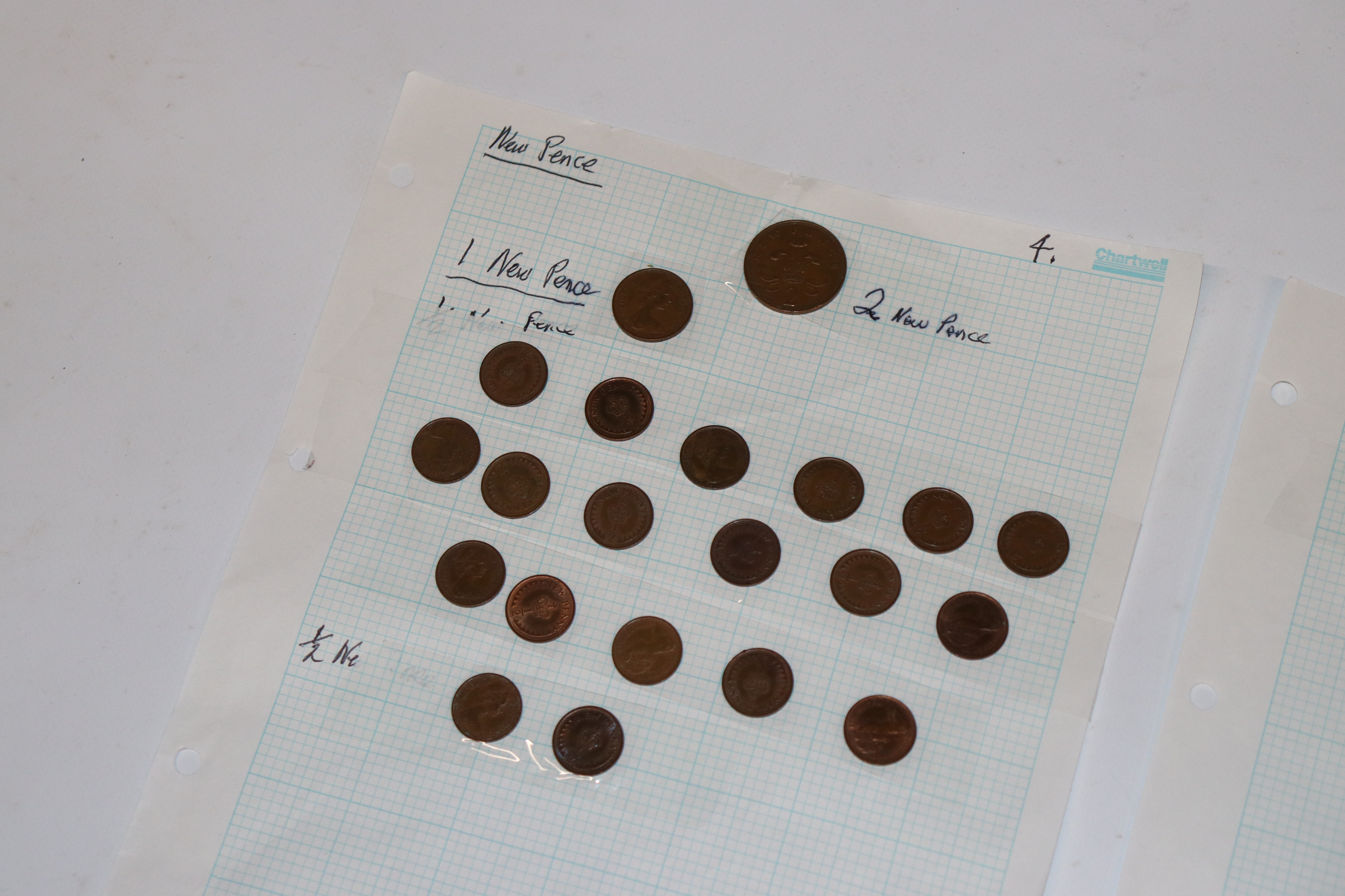 Four sheets of various coinage; Churchill and othe - Image 2 of 7