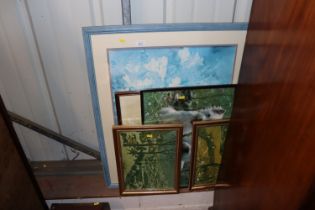 A quantity of various pictures and prints together