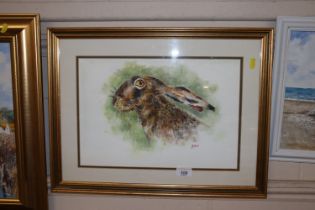 John Ryan, framed and glazed acrylic 'Brown Hare'
