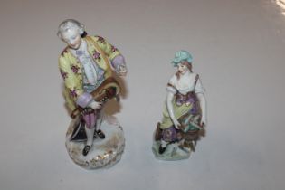 A Meissen style figurine in the form of a musician