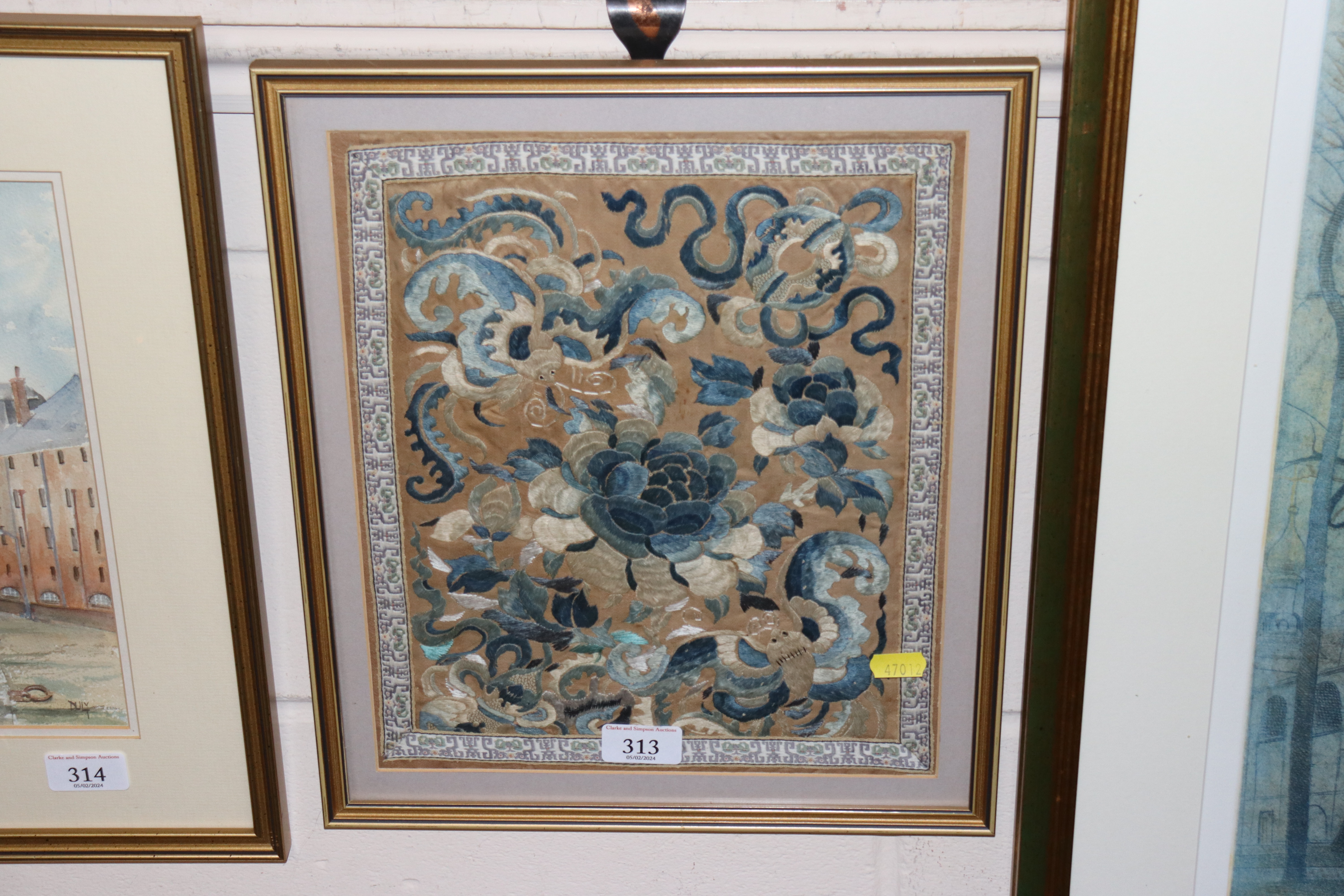 A Chinese 19th Century silk embroidery