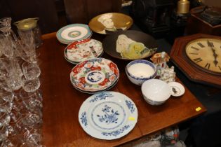 A quantity of various oriental china and two potte