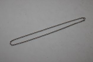 A vintage 18' sterling silver belcher link chain,