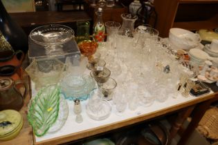 A large quantity of various table glassware to inc