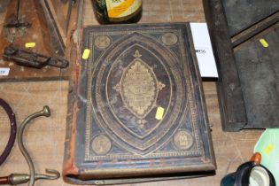 An antique leather bound Bible