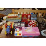 A collection of vintage children's toys