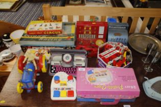 A collection of vintage children's toys