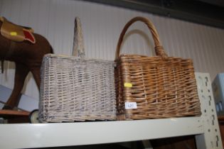 Two wicker baskets