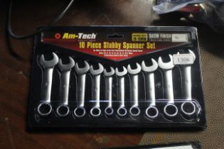An Am-Tech 10 piece stubby spanner set (50)