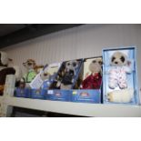 A collection of Compare the Meerkat soft toys