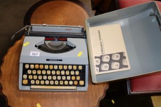 An imperial typewriter in fitted case