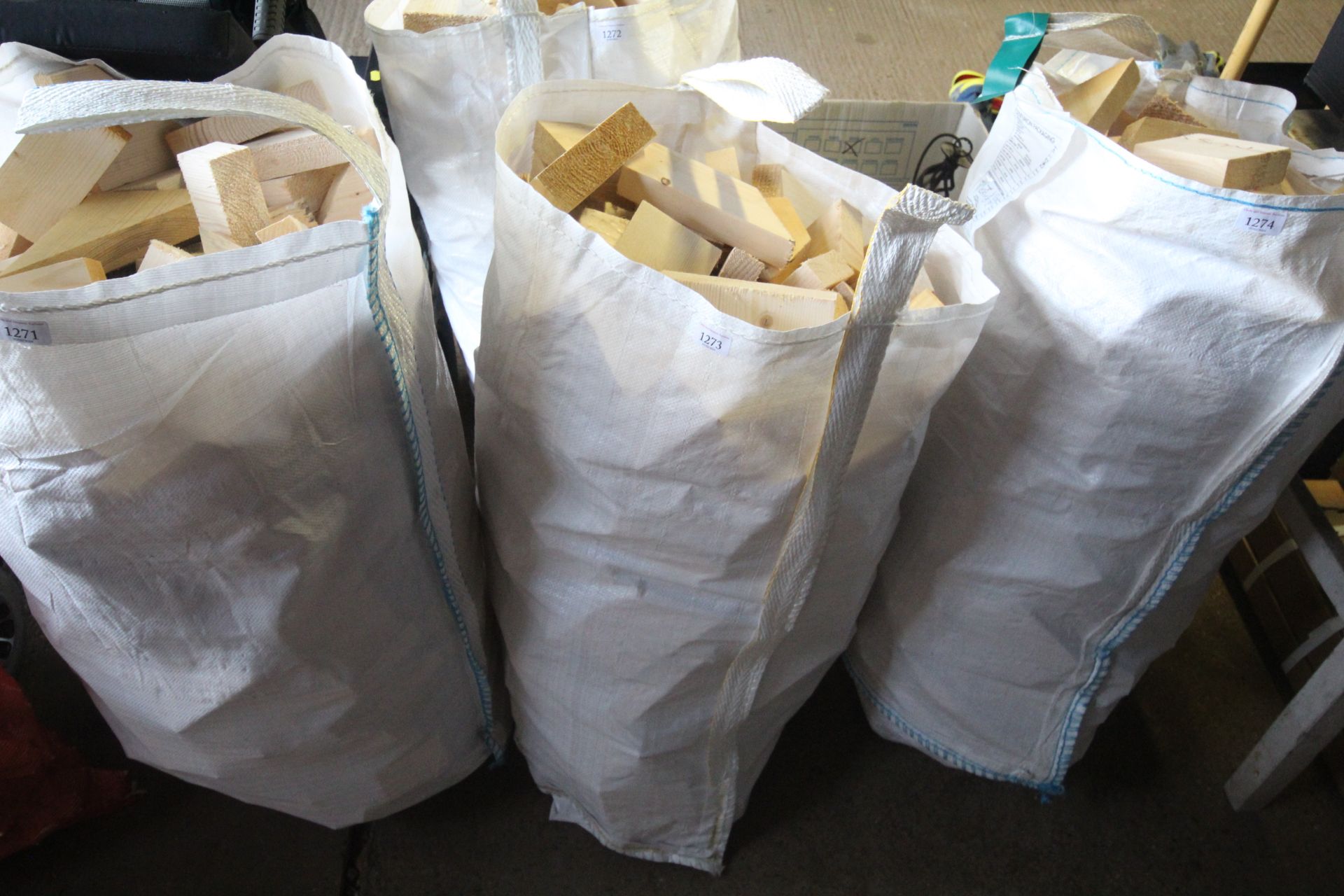 A bag of off-cut firewood