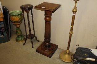 A mahogany jardinière stand