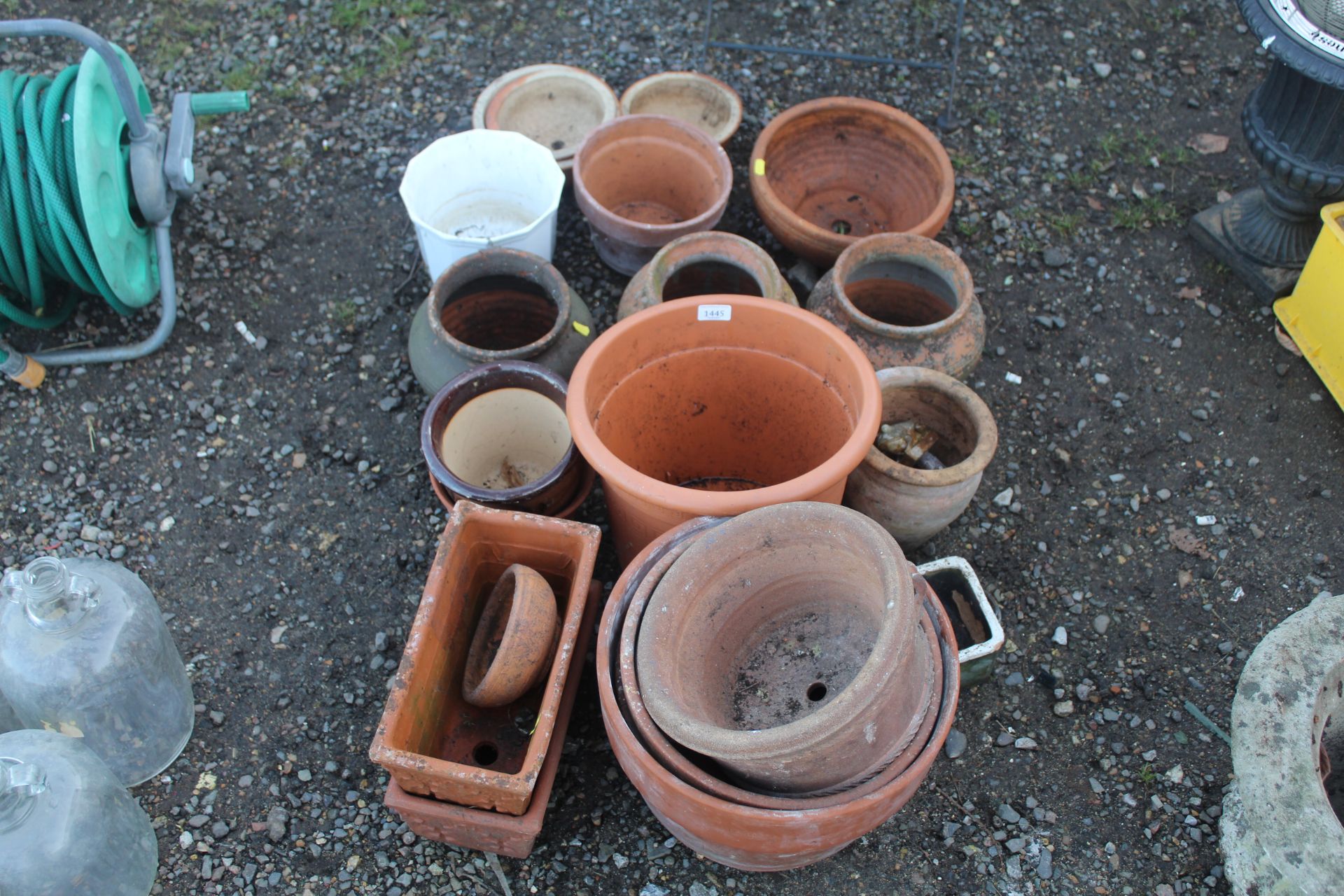A quantity of various sized terracotta and other p