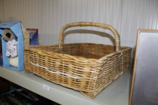 A wicker basket