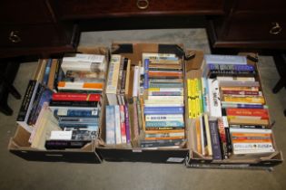 Three boxes of various book