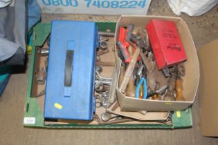 A box containing a quantity of tools to include ri