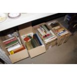 Four boxes of books