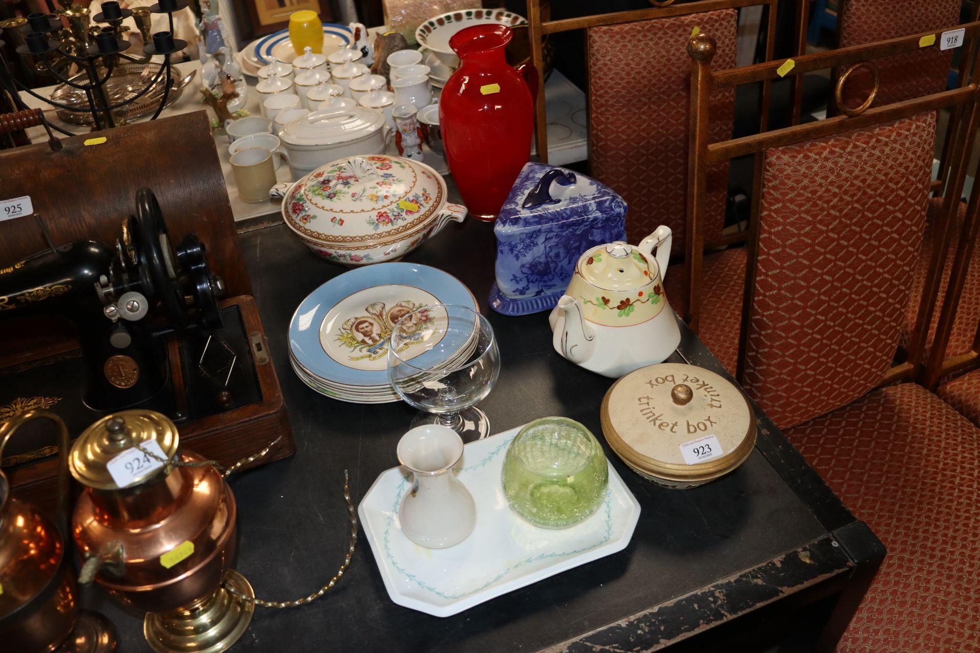 A quantity of various china including commemorativ